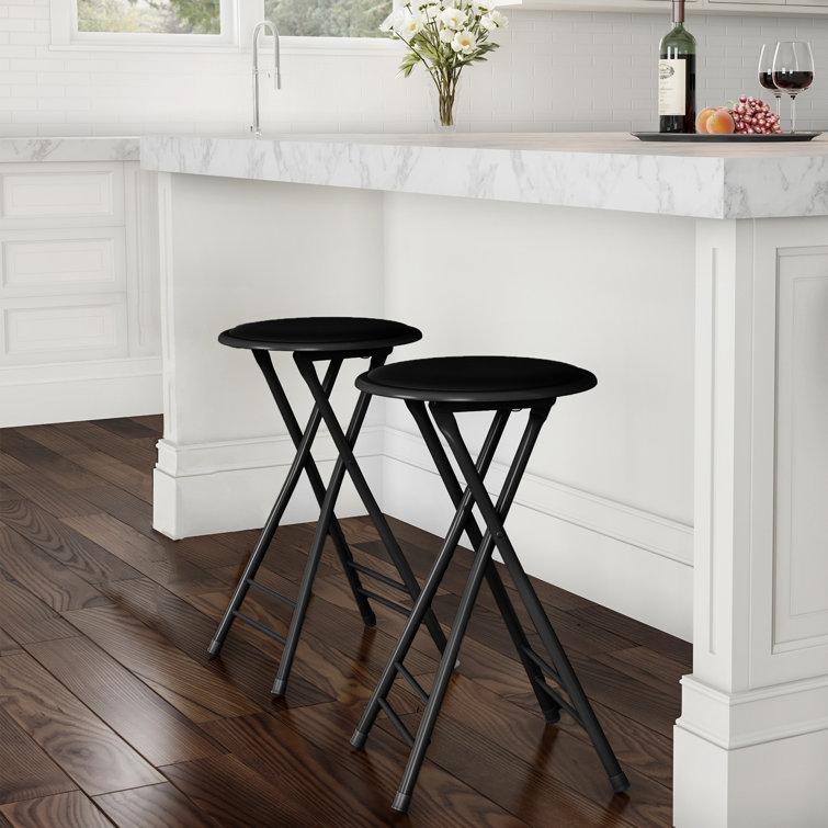 Black metal bar stool best sale 24 inch